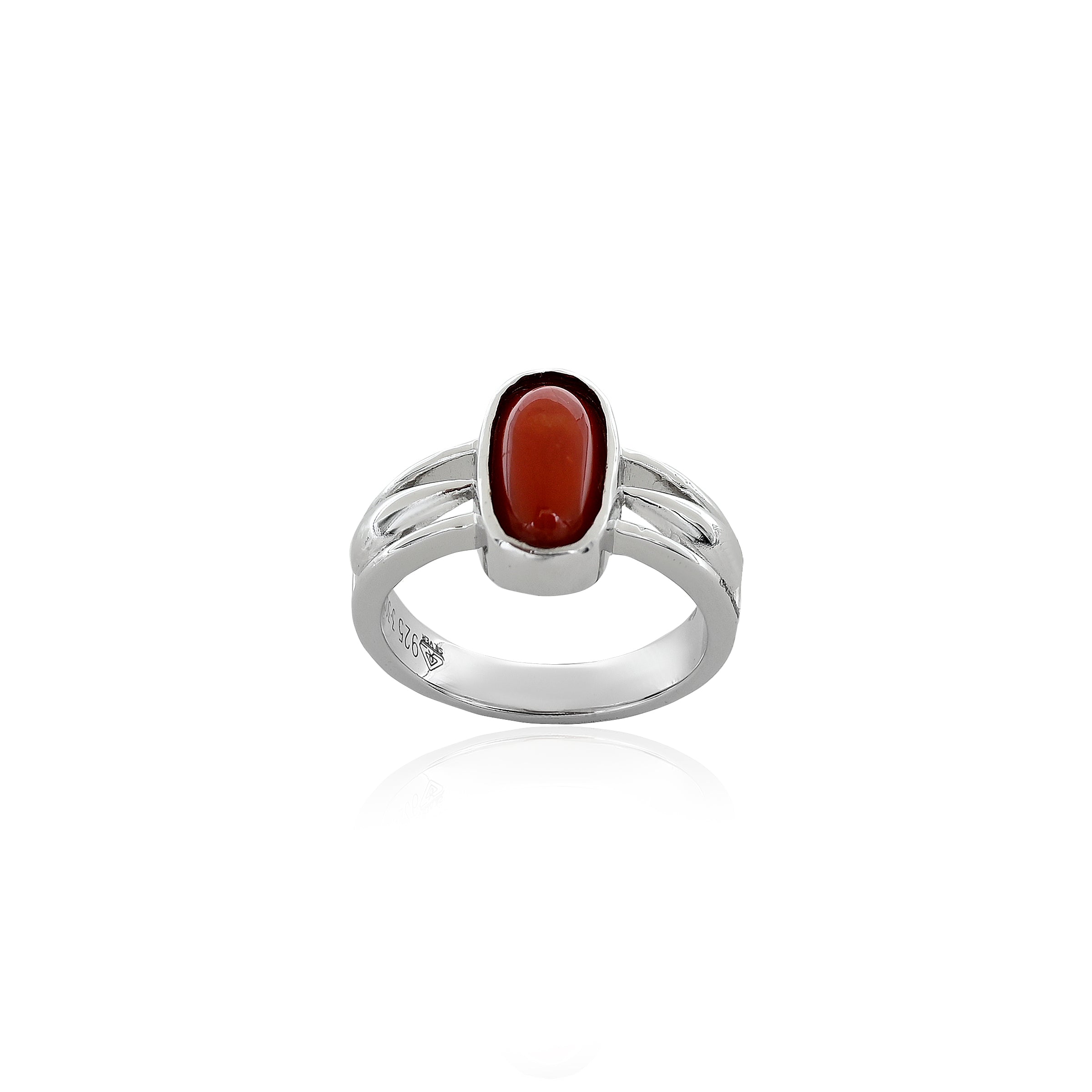 Natural Coral(Moonga) 3.30ct(3.63 Ratti)  Ring
