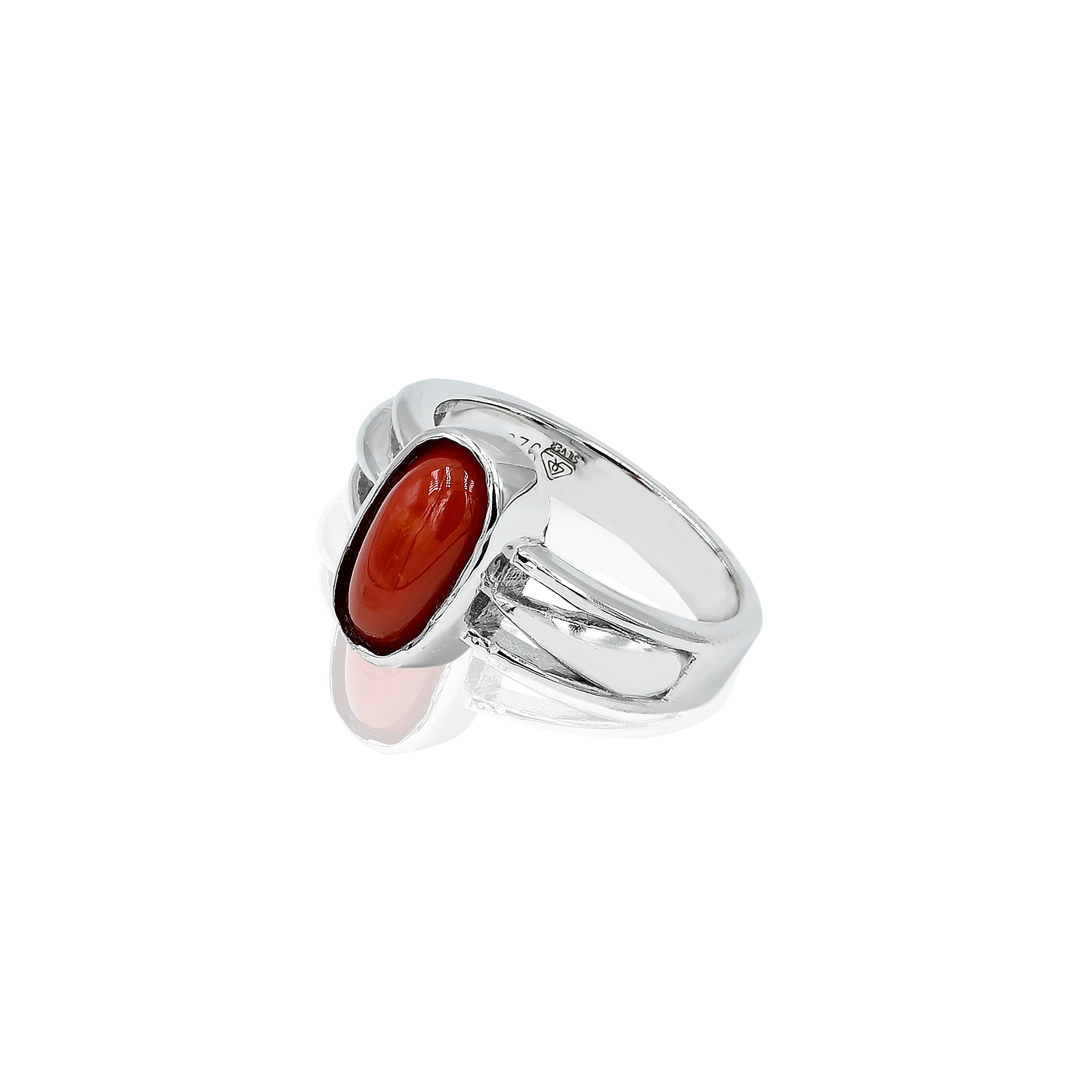Natural Coral(Moonga) 3.30ct(3.63 Ratti)  Ring