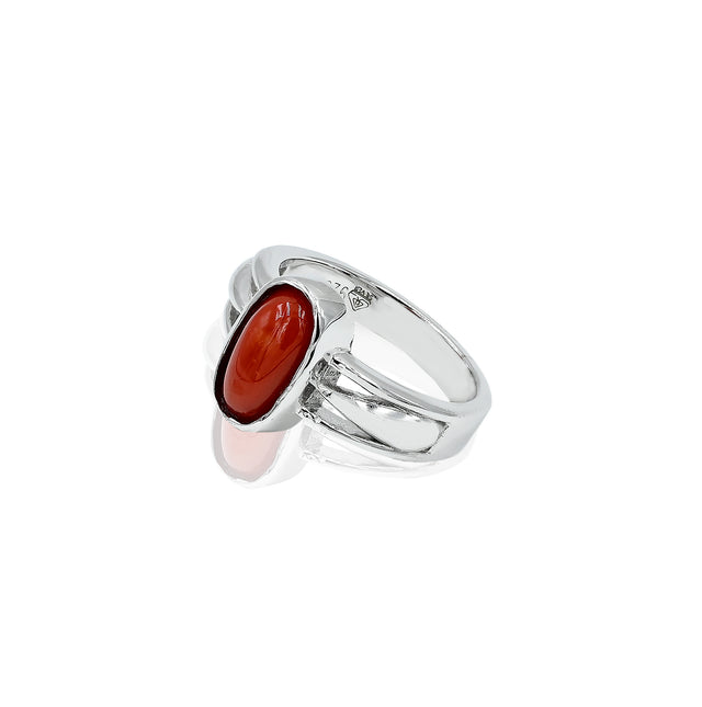 Natural Coral(Moonga) 3.30ct(3.63 Ratti)  Ring