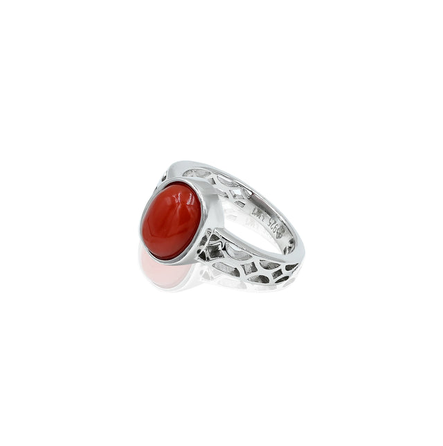 Natural Coral(Moonga) 3.30ct(3.63 Ratti)  Ring