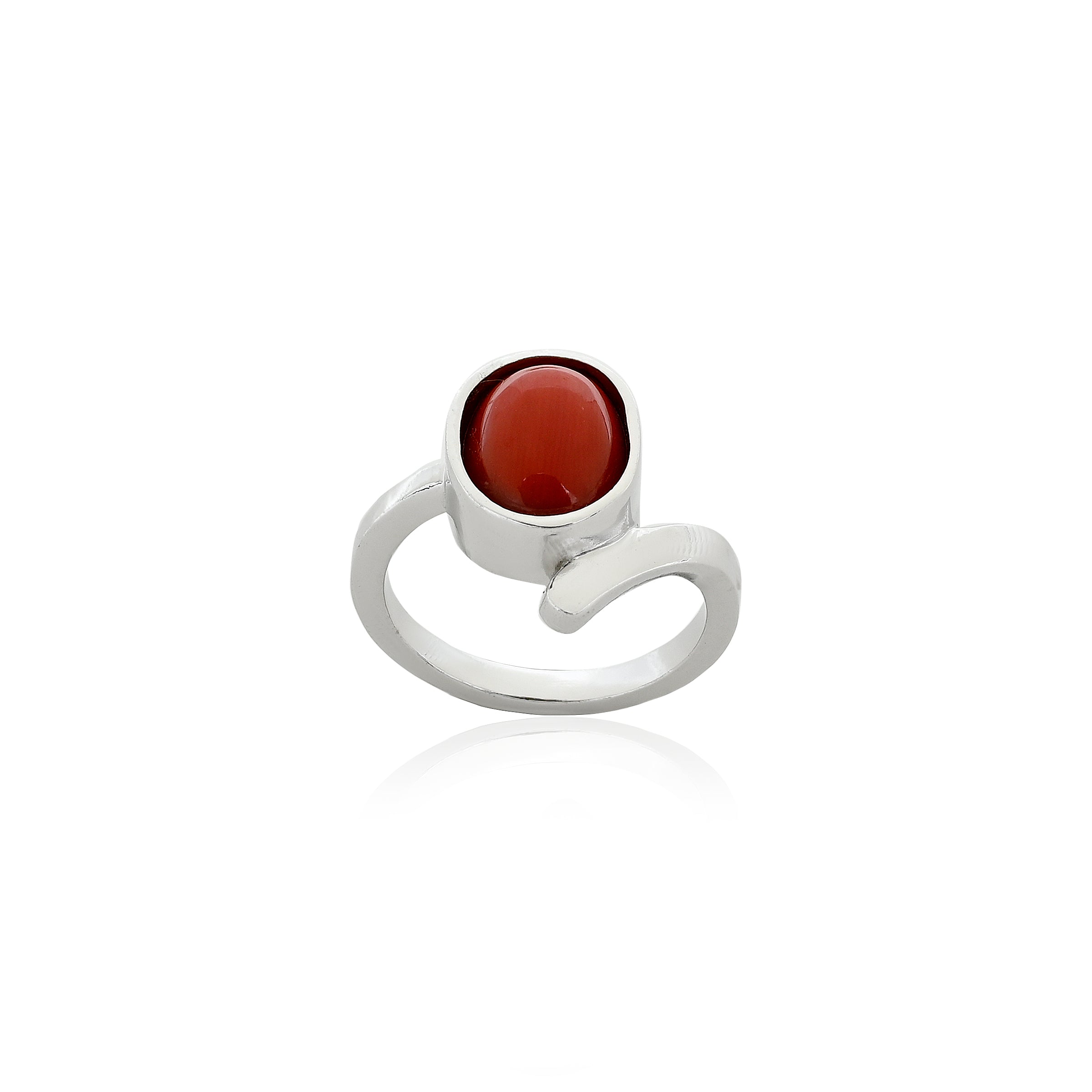 Natural Coral(Moonga) 3.40ct(3.74 Ratti)  Ring