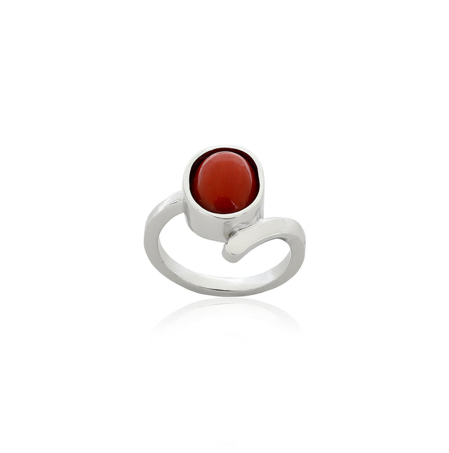 Natural Coral(Moonga) 3.40ct(3.74 Ratti)  Ring