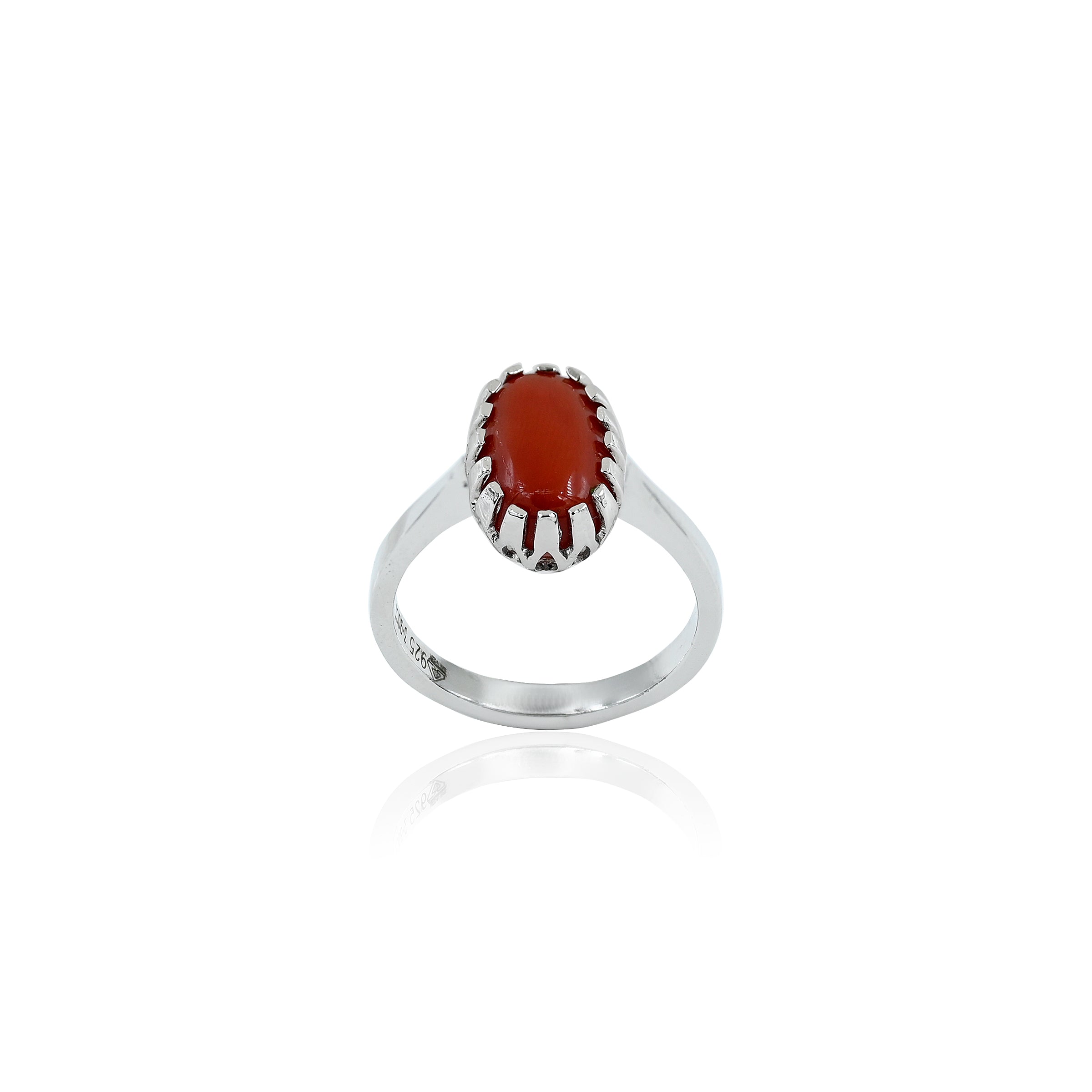 Natural Coral(Moonga) 3.90ct(4.29 Ratti)  Ring
