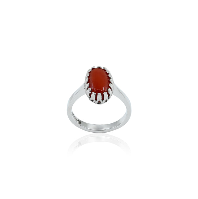 Natural Coral(Moonga) 3.90ct(4.29 Ratti)  Ring