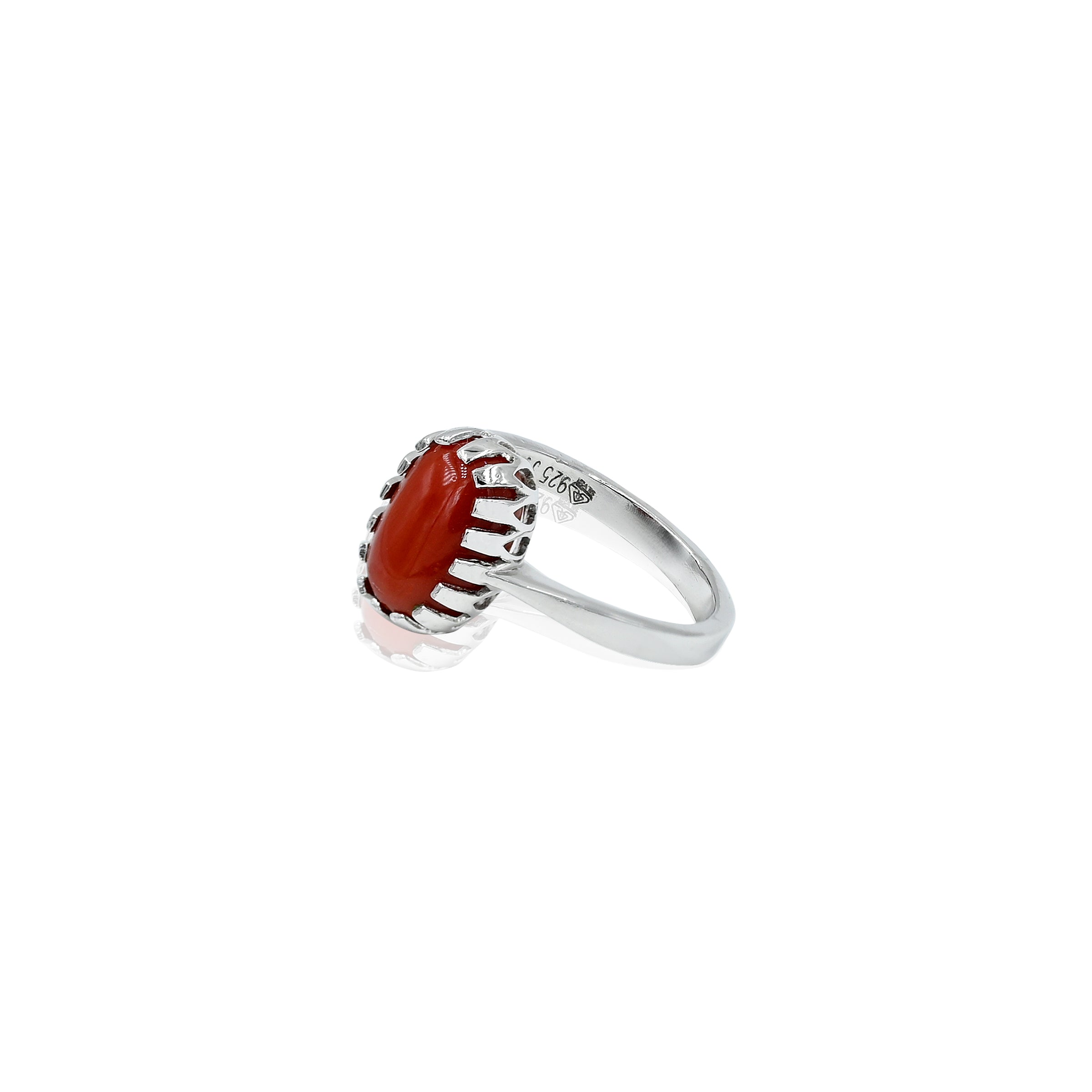 Natural Coral(Moonga) 3.90ct(4.29 Ratti)  Ring