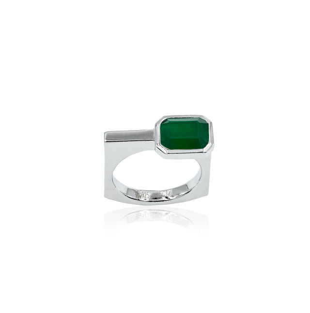 Natural Zambian Emerald (Panna) 2.95ct (3.25 Ratti) Faceted Emerald Cut Ring