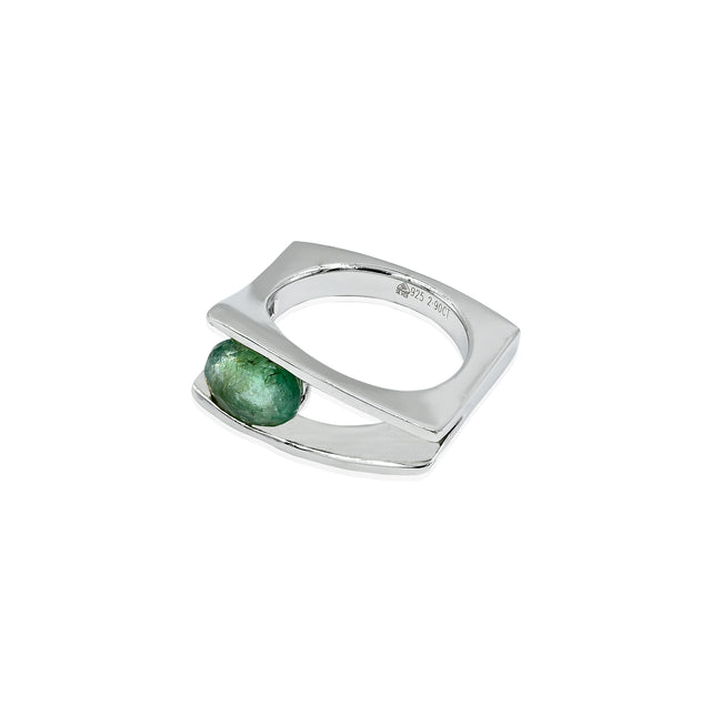 Natural Zambian Emerald (Panna) 2.90ct (3.19 Ratti) Faceted Oval Cut Ring