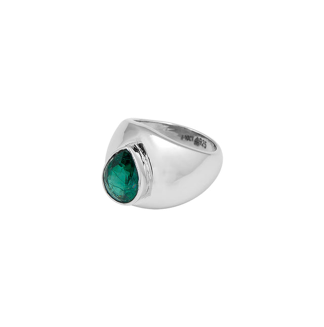 Lab Grown Emerald Ring (4.10 Carat / 4.51 Ratti)