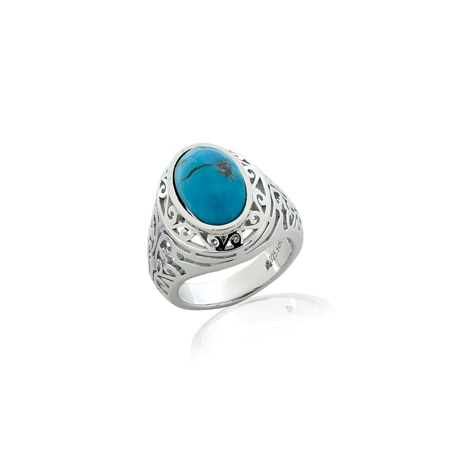 Turquoise(Firoza) Ring (5.05 Carat / 5.56 Ratti)