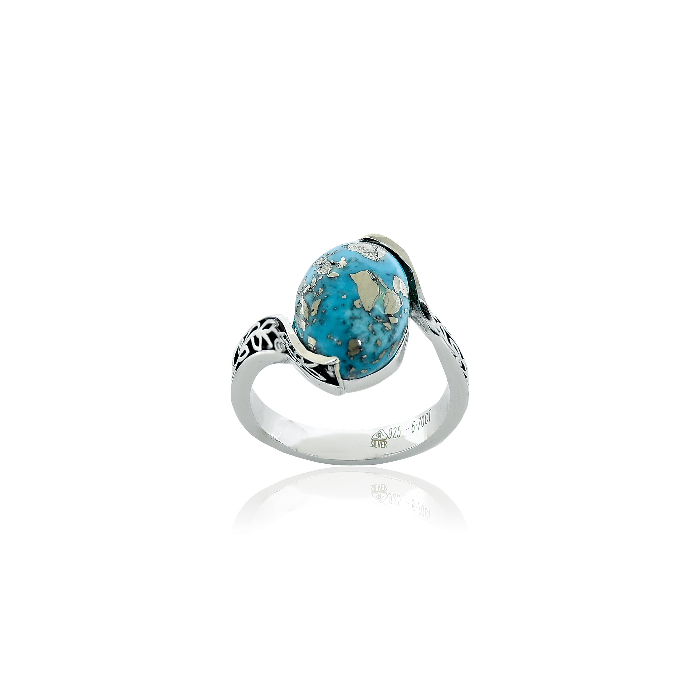 Turquoise(Firoza) Ring (6.70 Carat / 7.37 Ratti)
