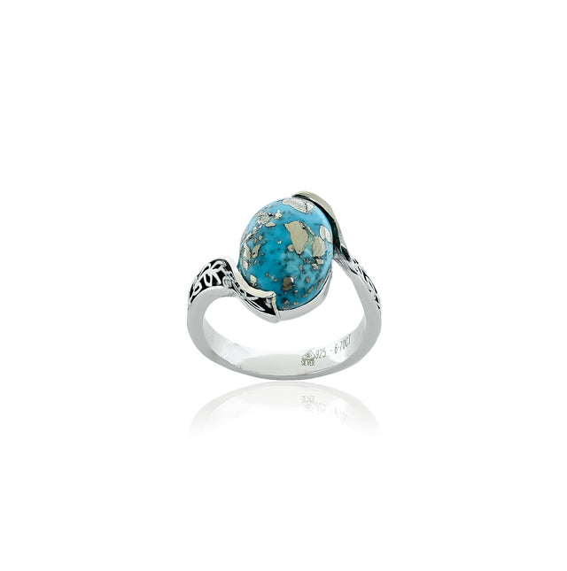 Turquoise(Firoza) Ring (6.70 Carat / 7.37 Ratti)