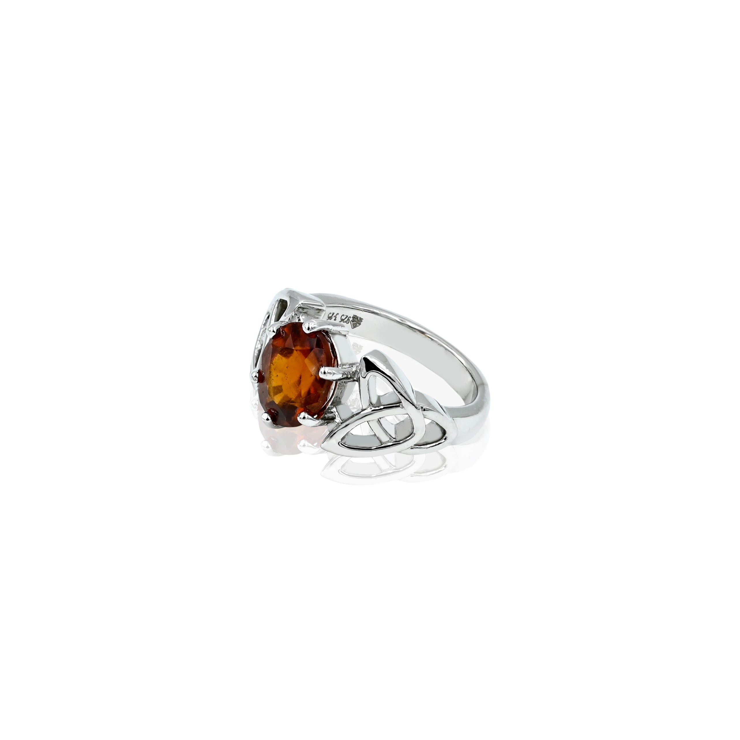 Natural Hessonite(Gomed) 3.25ct(3.58 Ratti) Faceted Ring