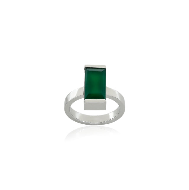 Green Onyx Ring (3.50 Carat / 3.85 Ratti)
