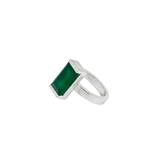 Green Onyx Ring (3.50 Carat / 3.85 Ratti)