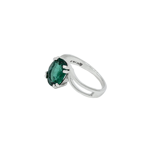 Lab Grown Emerald Ring (2.90 Carat / 3.19 Ratti)