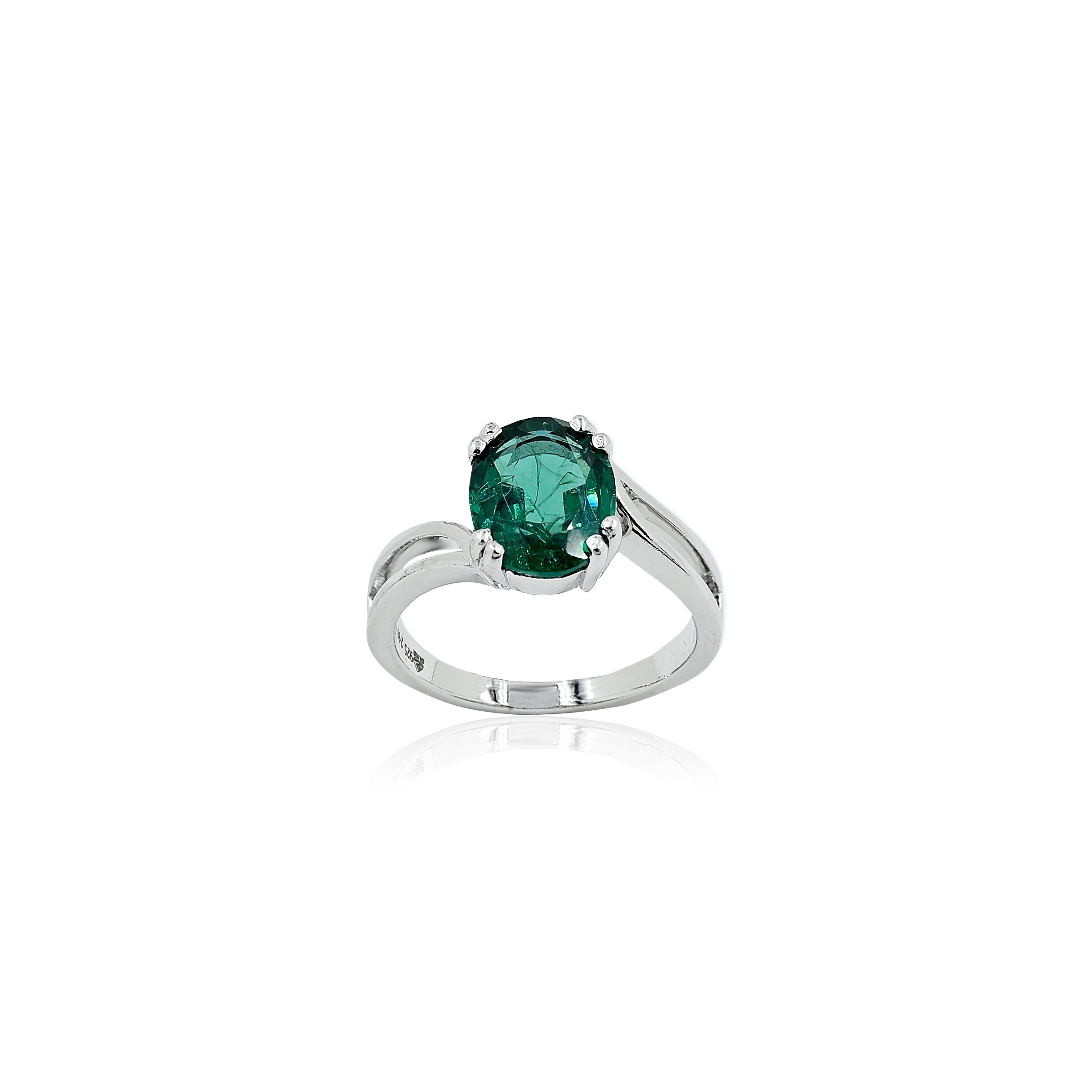 Lab Grown Emerald Ring (2.90 Carat / 3.19 Ratti)