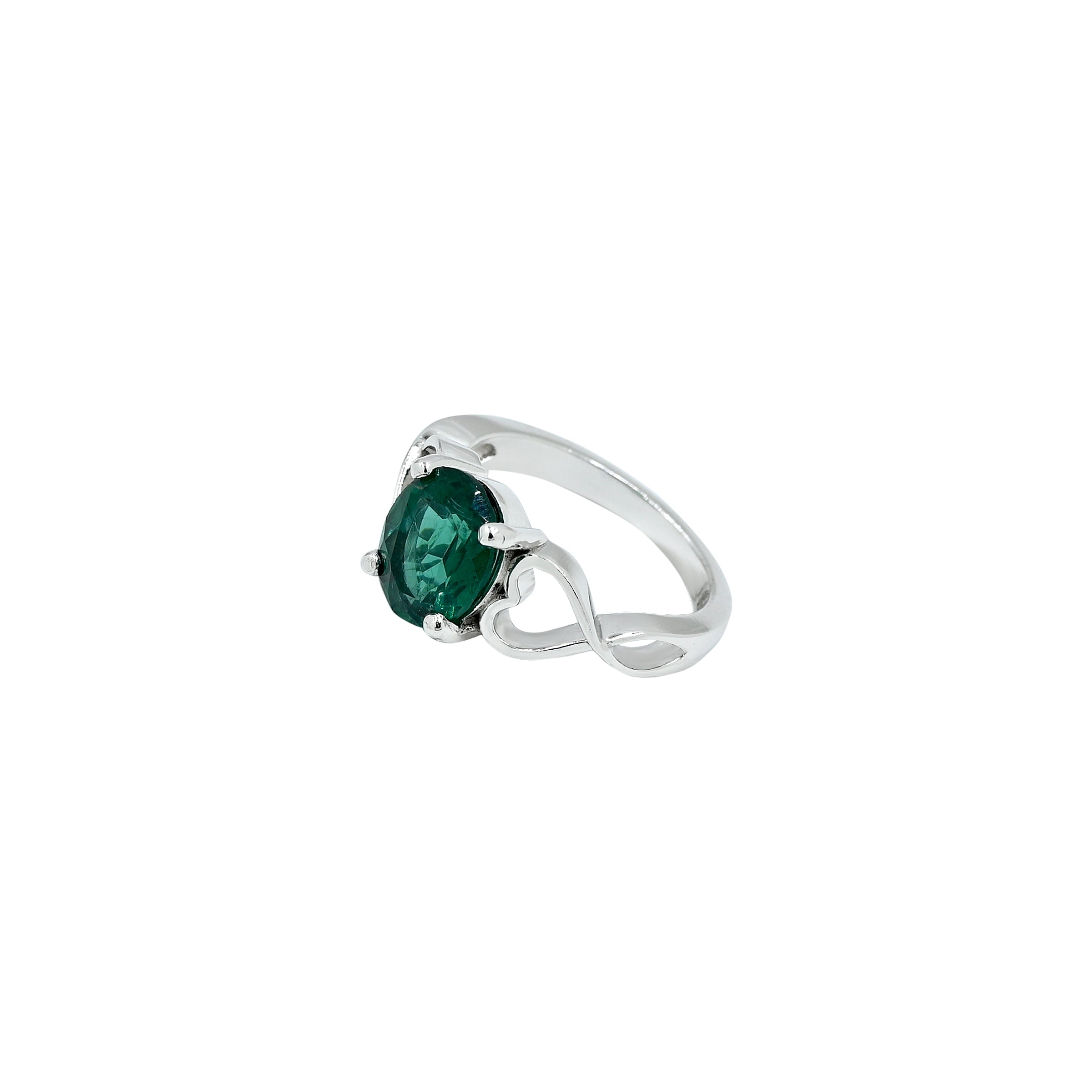 Lab Grown Emerald Ring (3.00 Carat / 3.30 Ratti)