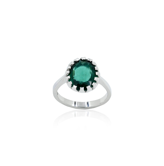 Lab Grown Emerald Ring (5.45 Carat / 6.00 Ratti)