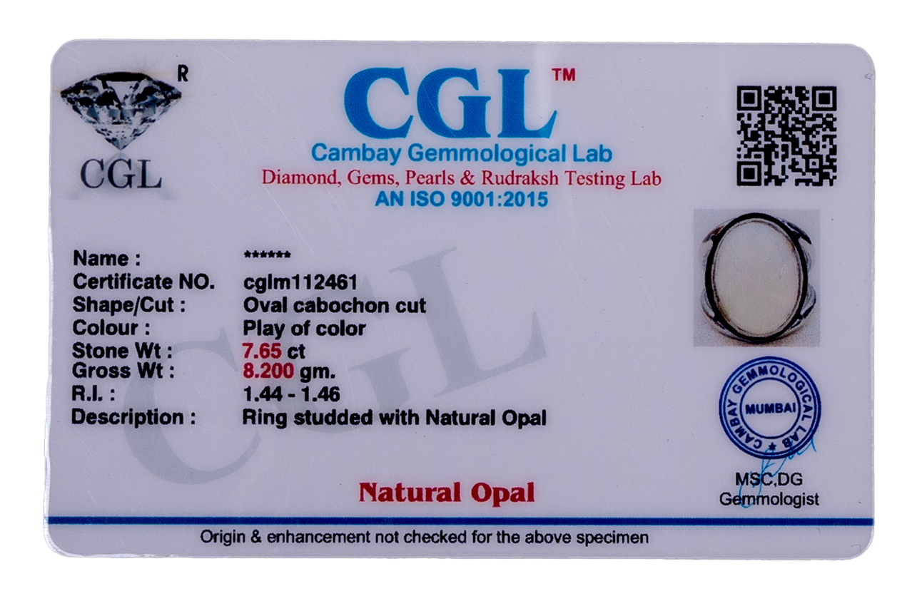 Opal Ring (7.65 Carat / 8.42 Ratti)