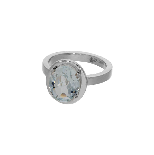 Natural White Topaz 3.80ct (4.18 Ratti) Ring