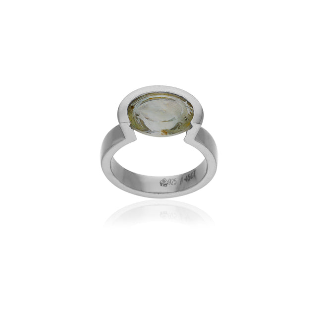 Natural White Topaz 4.45ct (4.90 Ratti) Ring