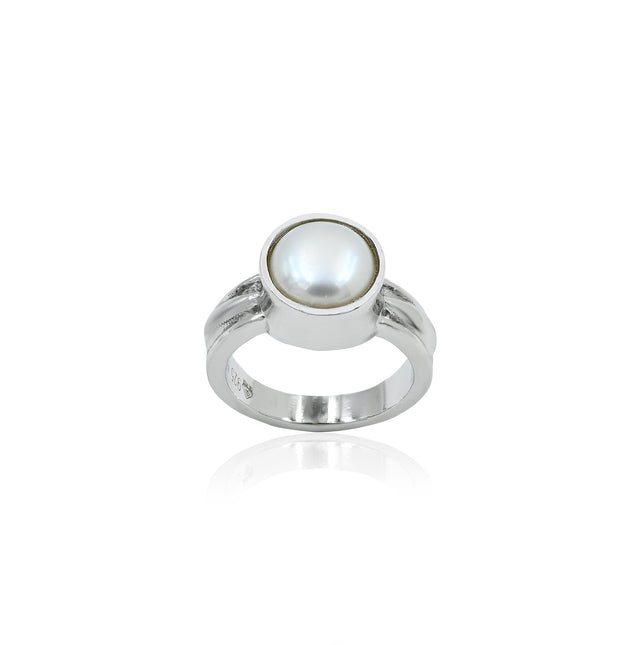 Natural Pearl (Moti) 4.90ct (5.39 Ratti) Ring