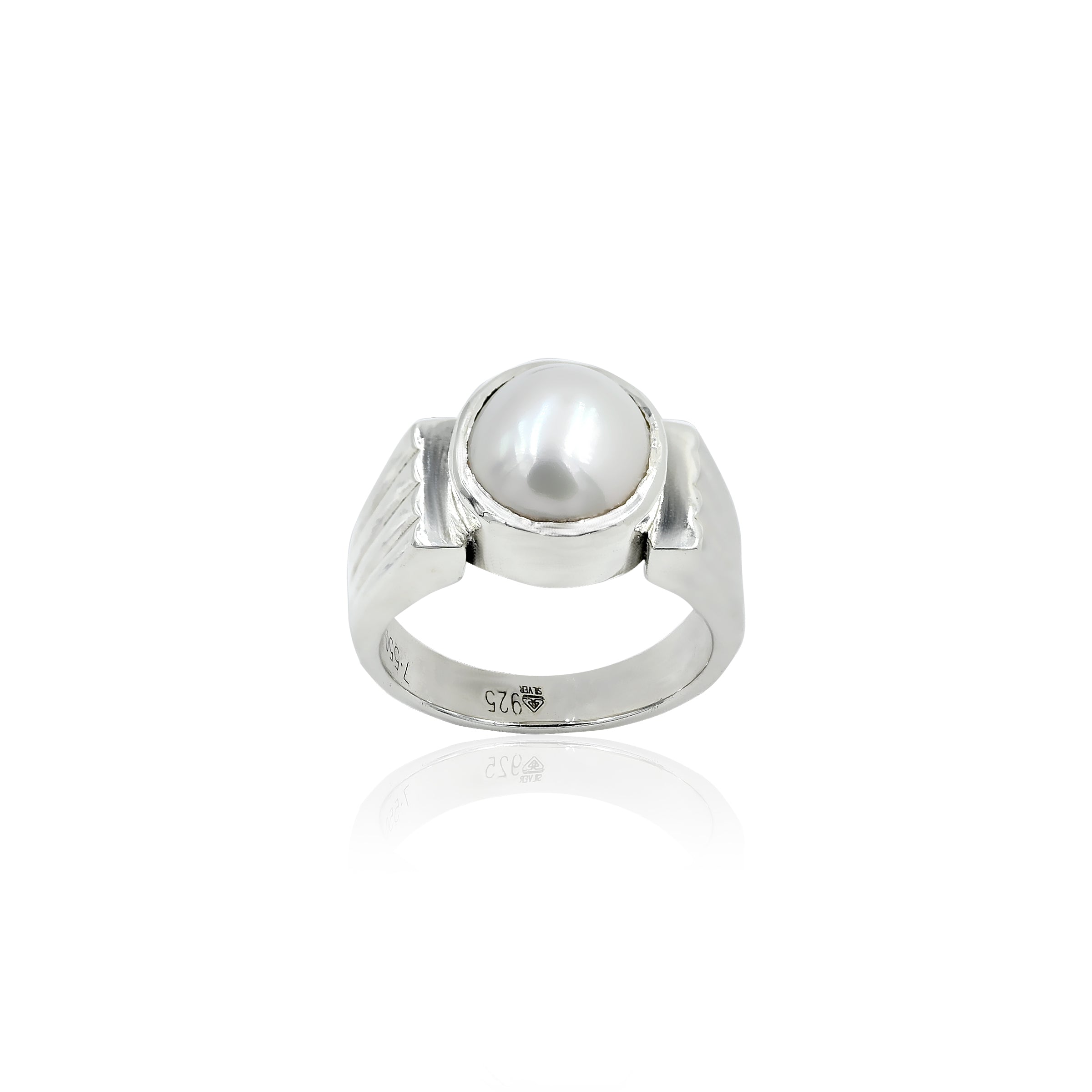 Natural Pearl (Moti) 7.55ct (8.31 Ratti) Ring