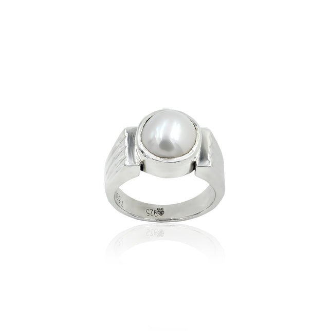 Natural Pearl (Moti) 7.55ct (8.31 Ratti) Ring