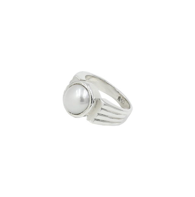 Natural Pearl (Moti) 7.55ct (8.31 Ratti) Ring