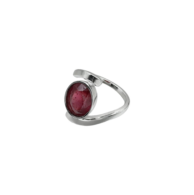 Natural Bangkok Ruby(Manik) 4.95ct(5.45 Ratti) Faceted Oval Cut Ring