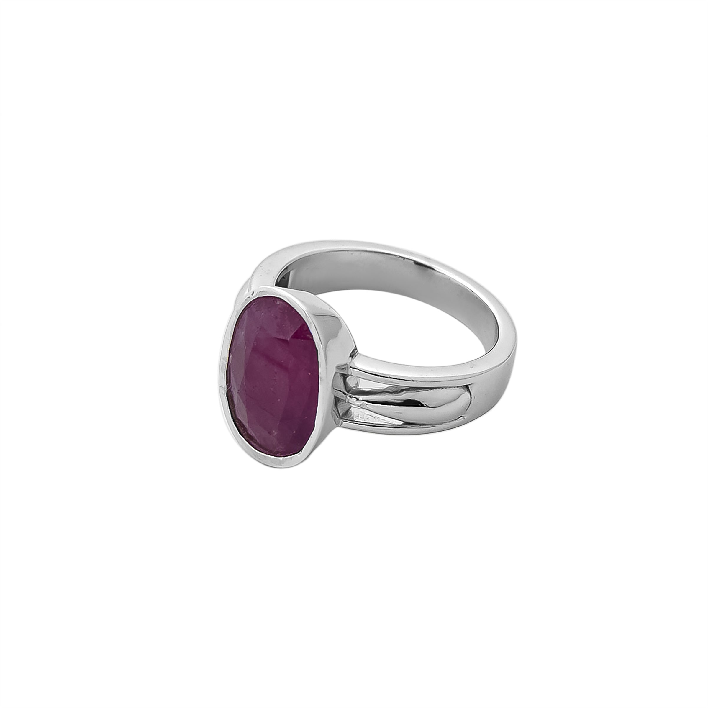 Natural Bangkok Ruby(Manik) 5.20ct (5.72 Ratti) Faceted Cushion Cut Ring