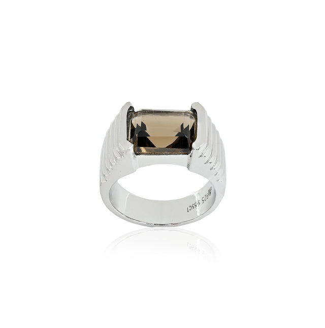 Smoky Quartz Ring (5.55 Carat / 6.11 Ratti)