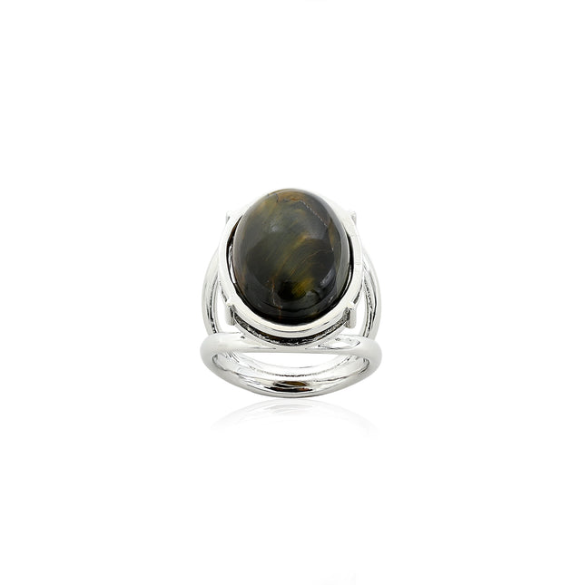 Tiger Eye Ring (12.40 Carat / 13.64 Ratti)