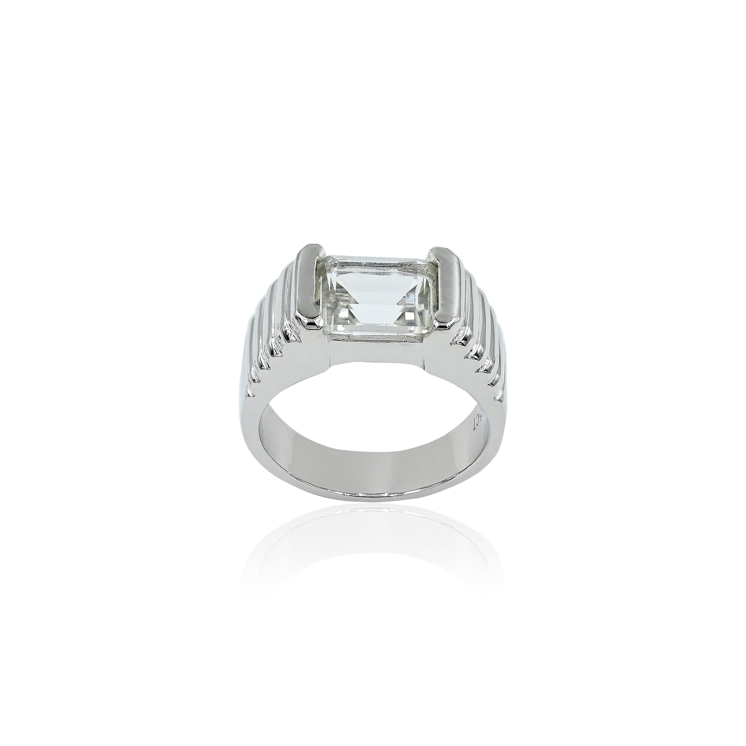 Natural White Topaz 3.75ct (4.13 Ratti) Ring