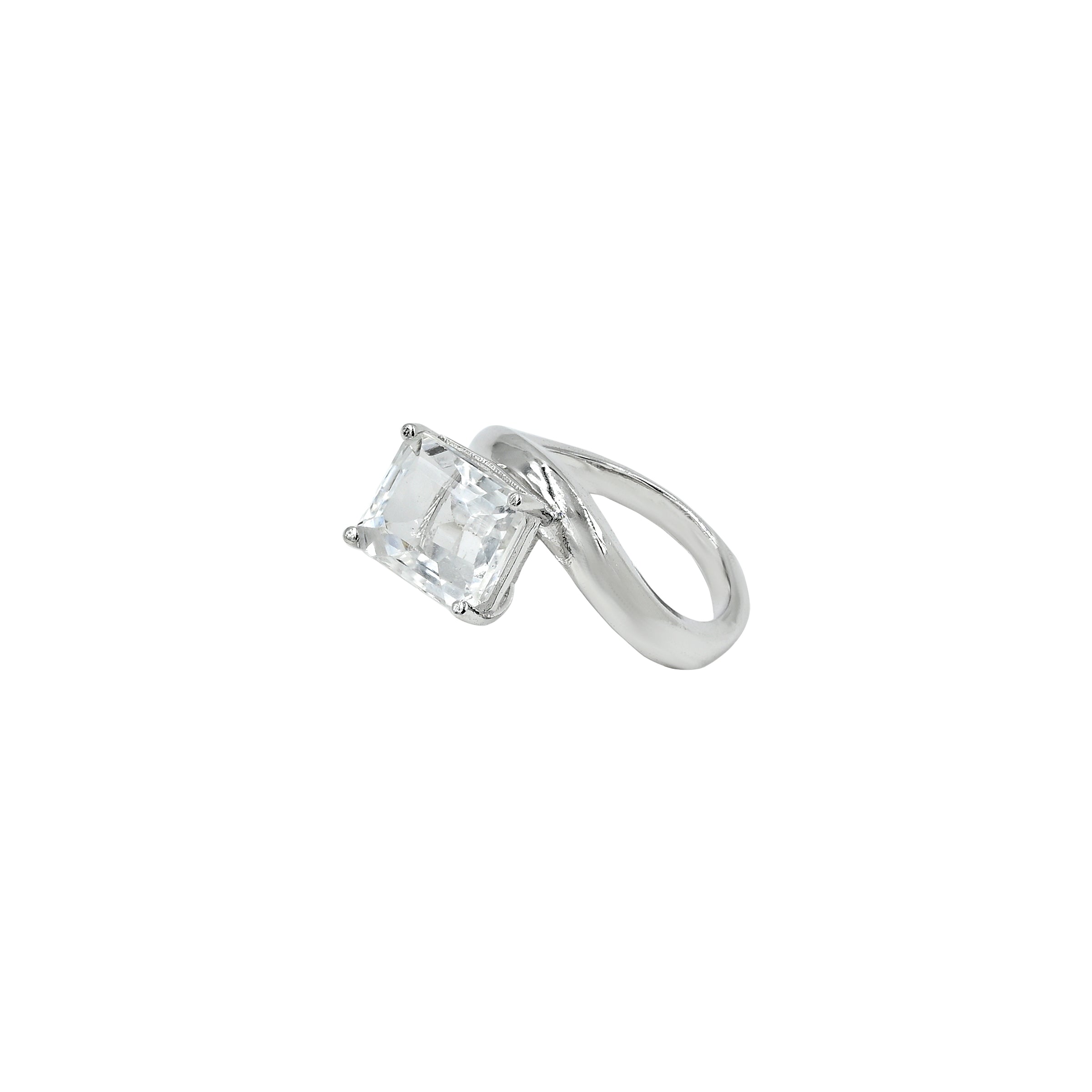 Natural White Topaz 4.25ct (4.68 Ratti) Ring